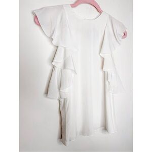 White Ruffle VILA Dress